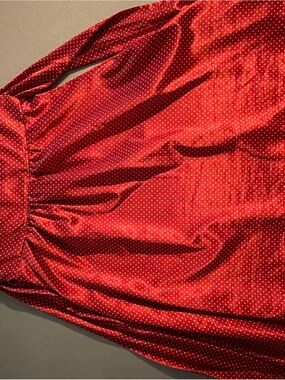 Red Polka Dot Satin Dress